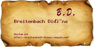 Breitenbach Diána névjegykártya