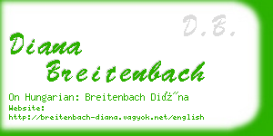 diana breitenbach business card